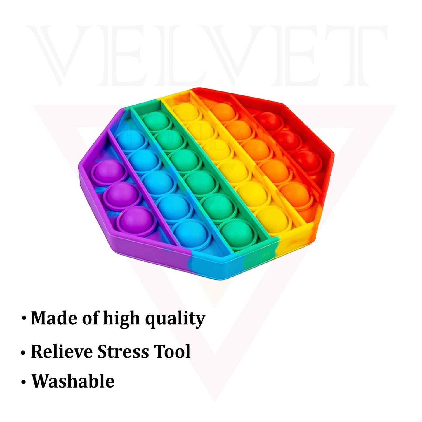 Push Pop It Up Toy Fidget Toy Octagon Bubble Sensory Stres Relief Special Autism