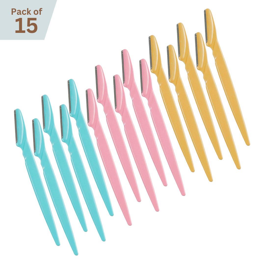 15pcs Eyebrow Razors Facial Hair Remover Shaver Trimmer Shaper Tool For Unisex