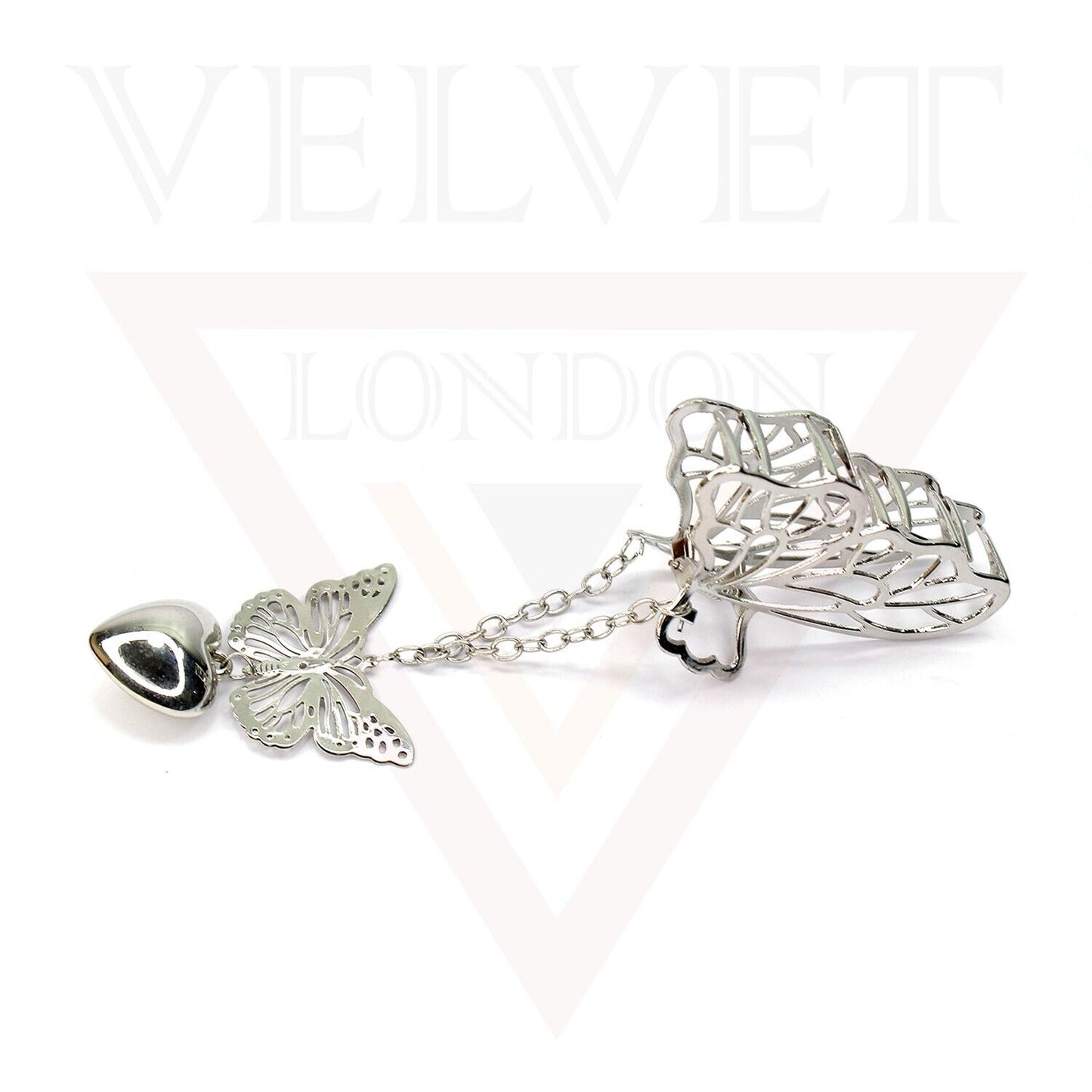 Dangle Heart Hair Claw Clips Butterfly Metal Jaw Clips Non-Slip Hair Accessories