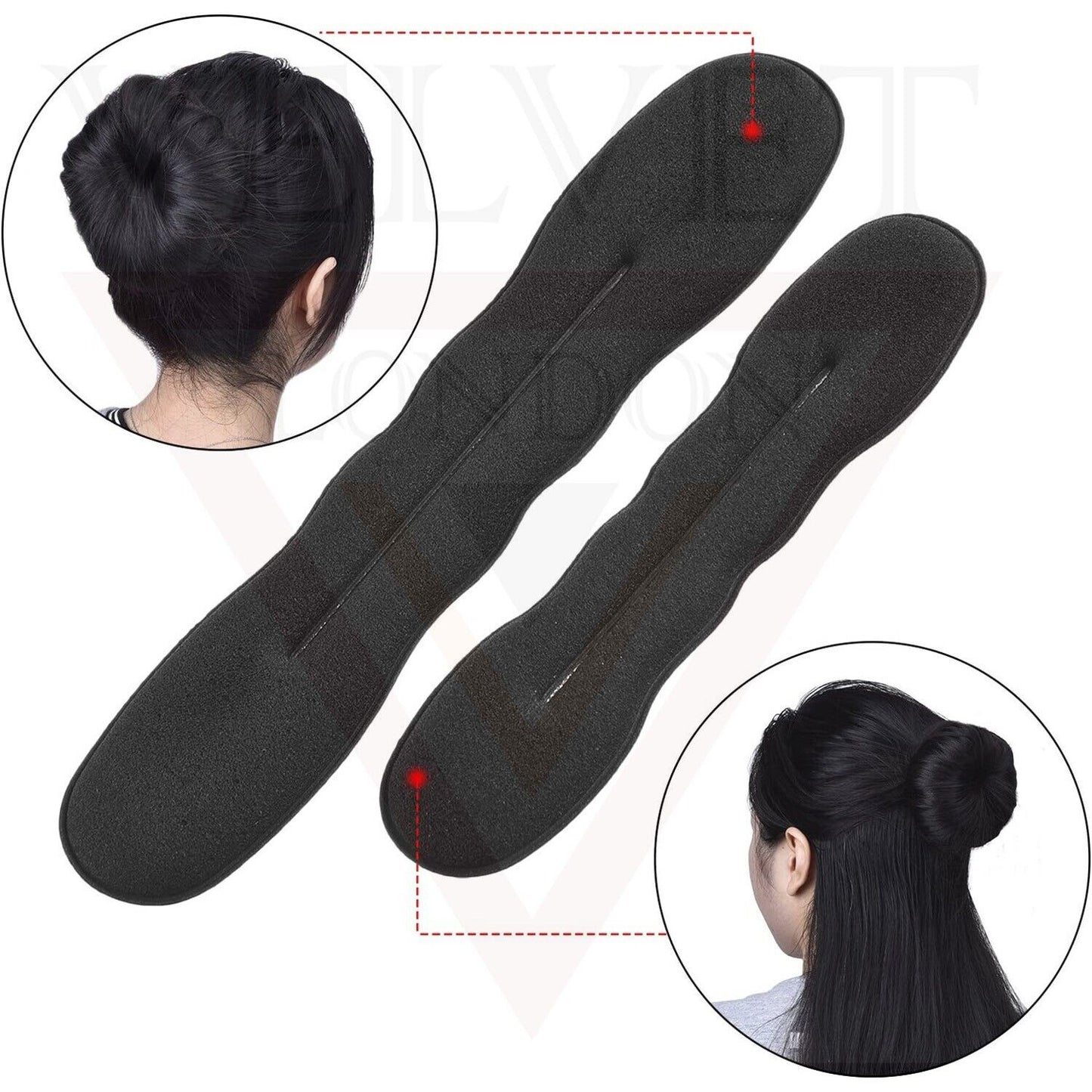 6Psc Bun Makers Upgraded Hair Holder Sponge Hair Clips Styling Donut Buns Tools