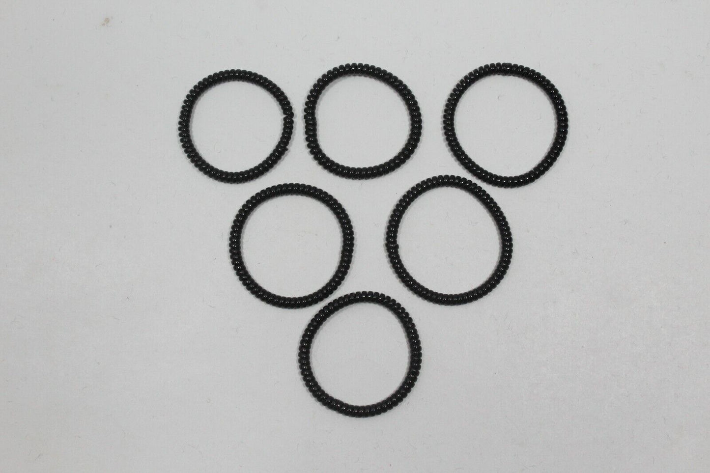 6x Spiral Black Hair Rubber Bands Ponytail Stretchy Elastic Bobbles Tie Headwear