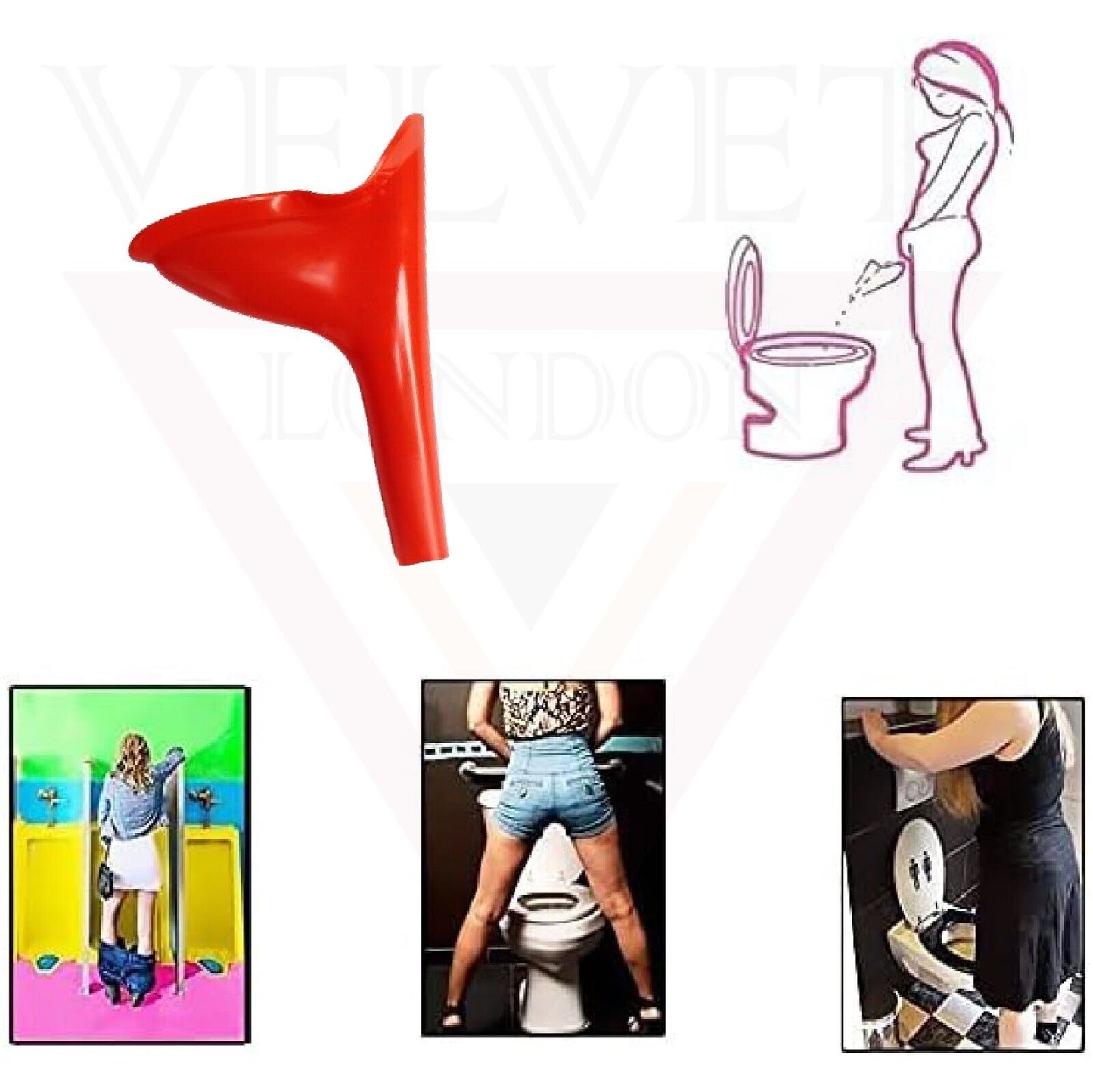 Female Urination Device Reusable Female Urinal Portable Funnel for Women Wee Cup