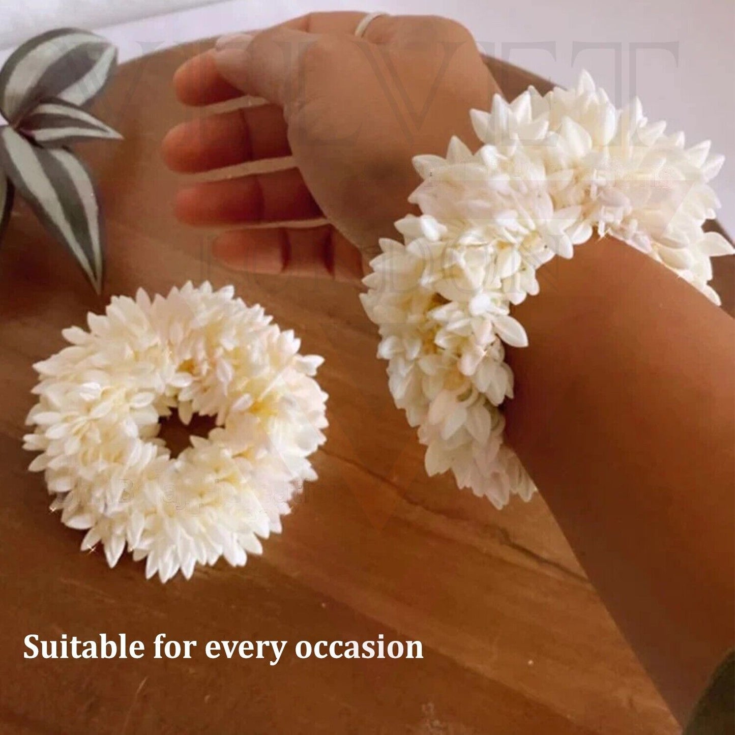 2x Jasmin Small Bun Gajra Floral Hair Styling Bride Juda for Kids Girl Fragrence
