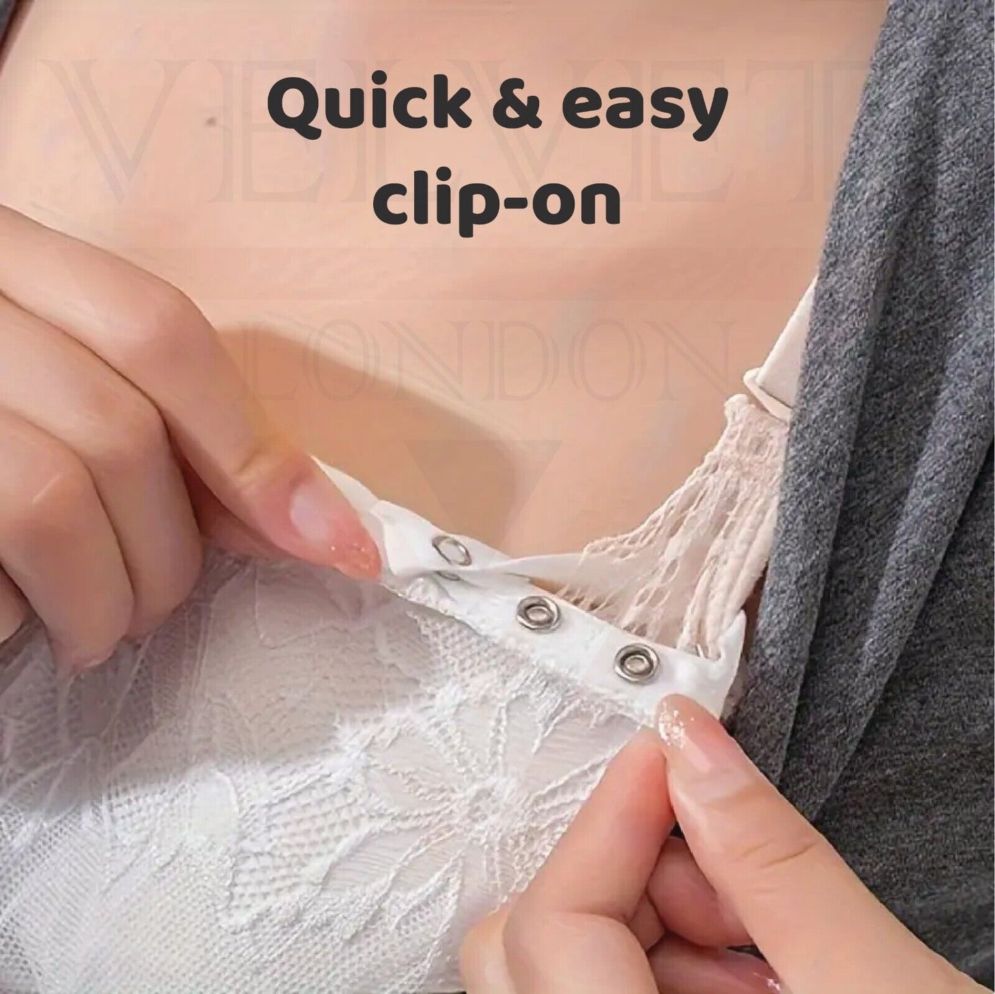 9 Pcs Lace Clip-on Mock Camisole Bra Insert Modesty Panel Cleavage Cover Up UK