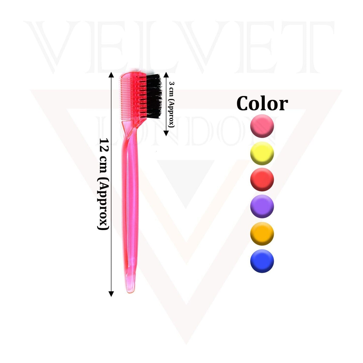 6Pcs Makeup Cosmetic Tools Duo Eyebrow & Eyelash Extension Comb & Brush 2 in 1