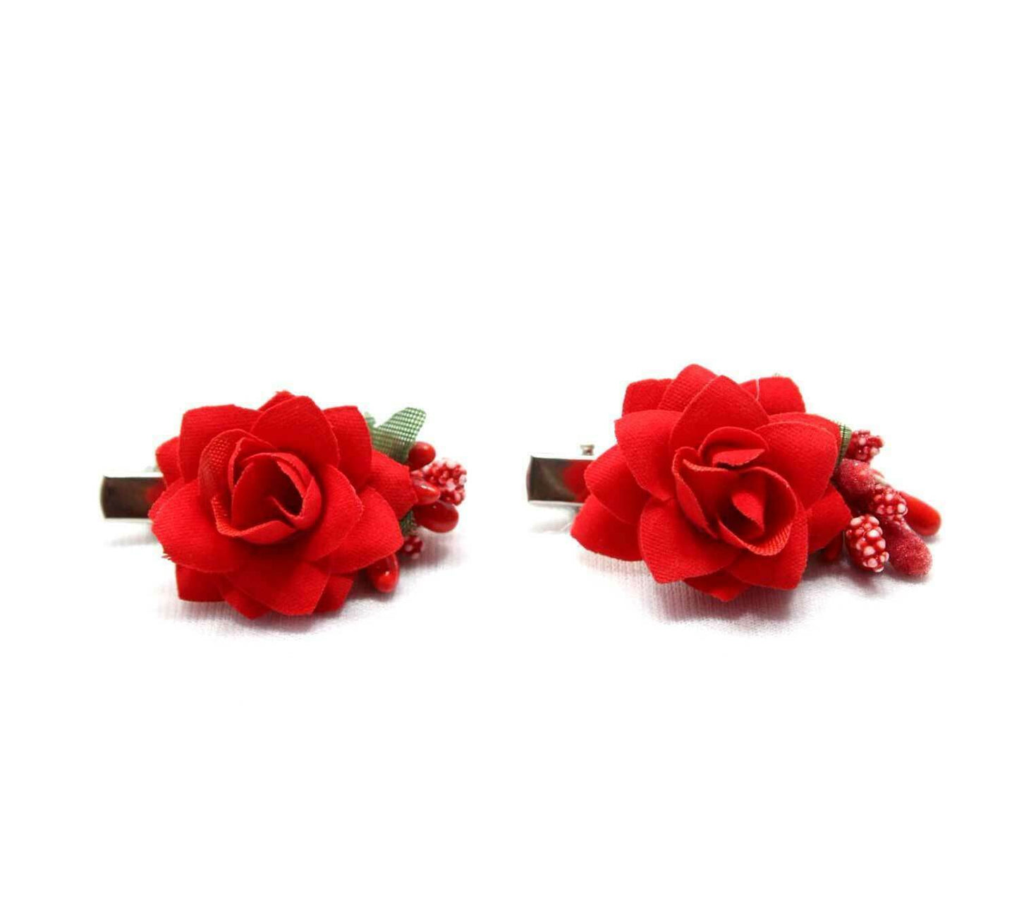 Rose Flower Hairpin Crocodle Hair Clips Flower Brooch for Party Travel Festival