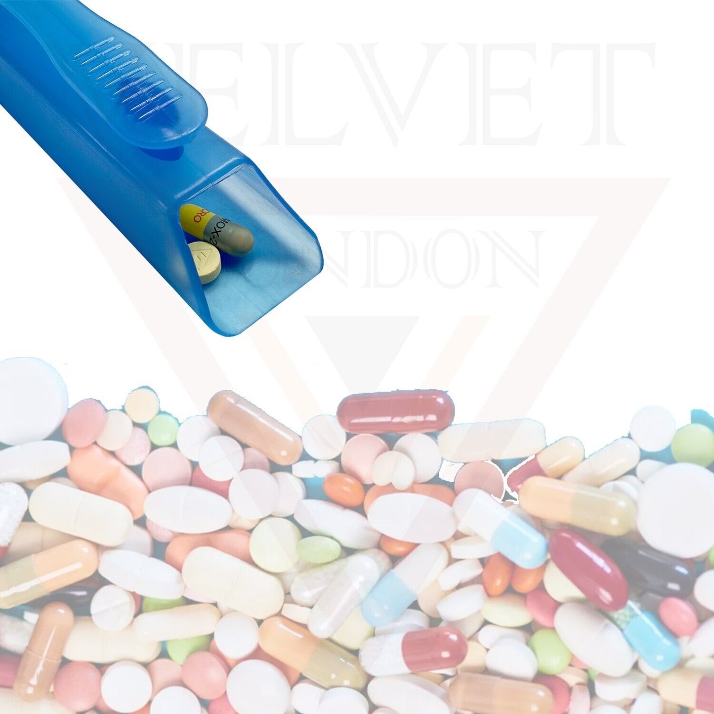 Blue Dispenser Easily & Quickly Push From Blister Transparent Portable Pack