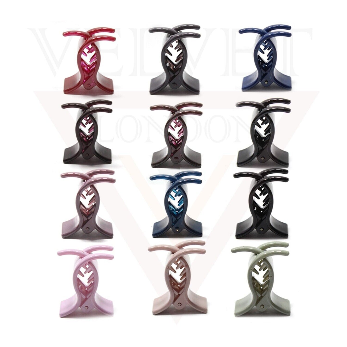 3x Assorted Colour Hair Claw Strong Hold Butterfly Barrattes Hair Clip Hair Grip