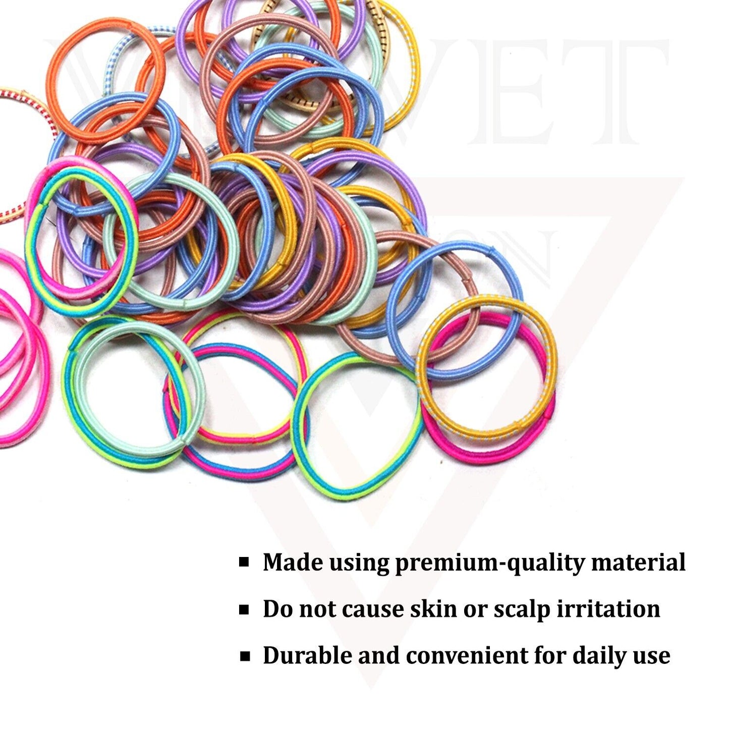 50x Rubber Band Hair Band Elastic Hair Ties Ponytail Holders Rope Thin Headbands