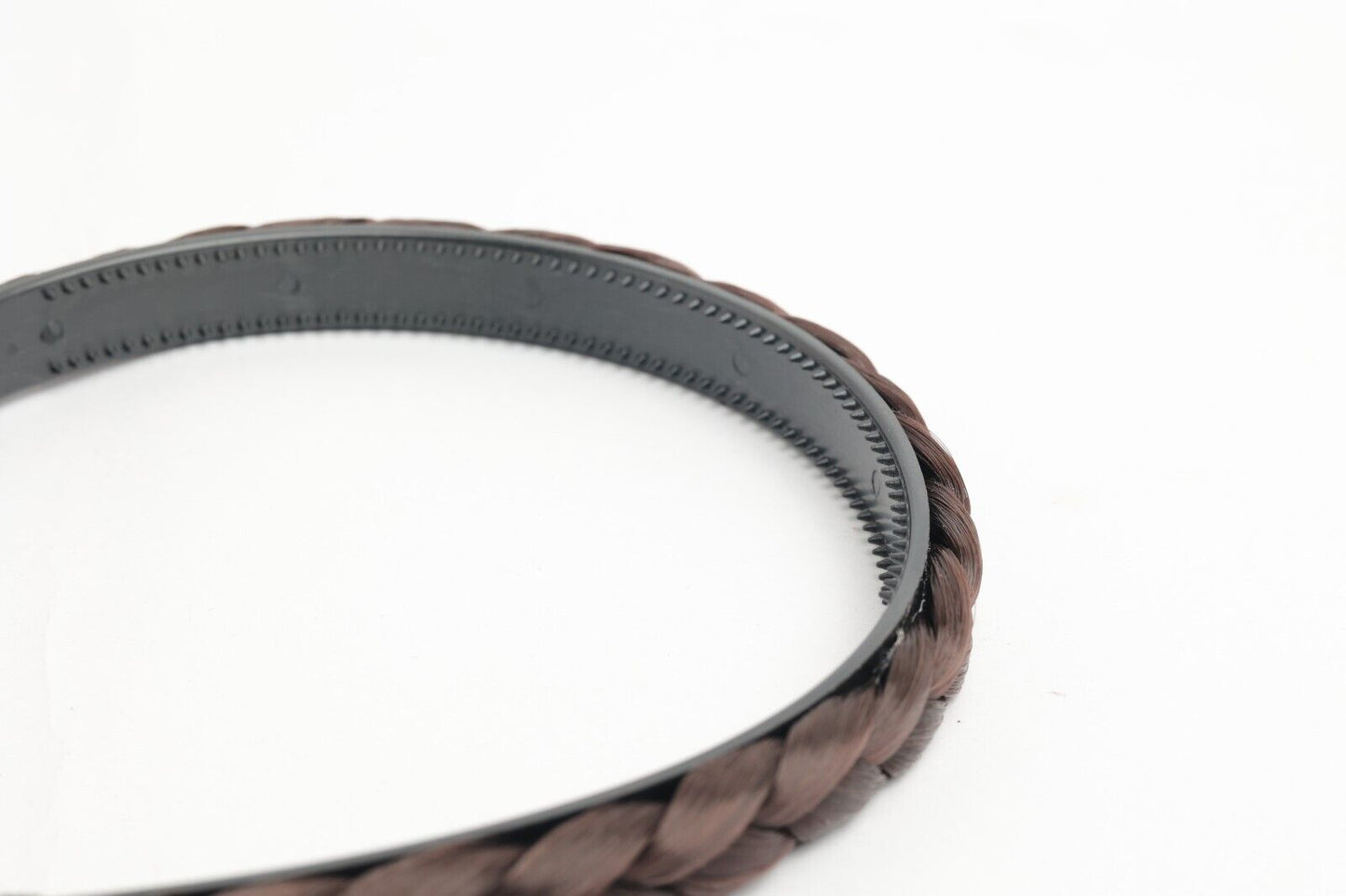 2x Brown Fish Tail Braids Hair Bands Teeth Headband Tooth Synthetic Hair Hoop