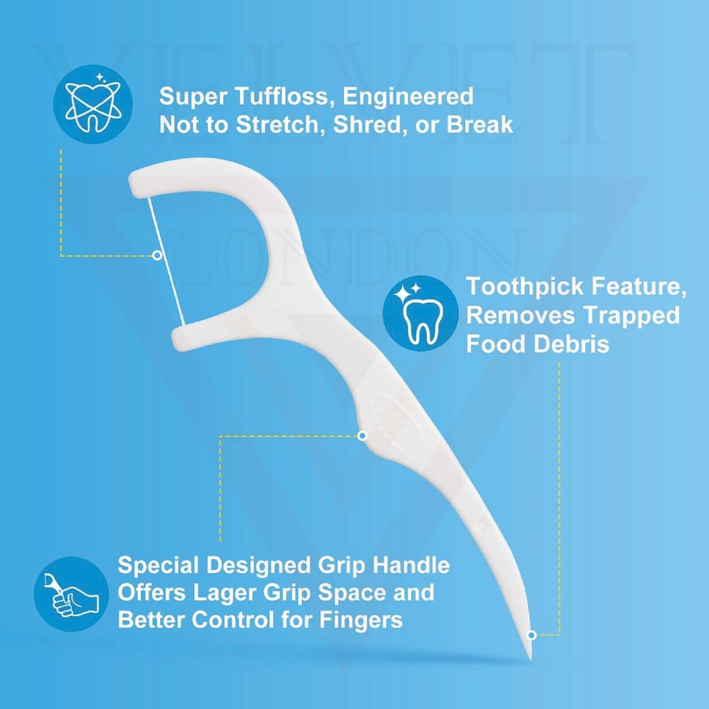 Interdental Tooth Harps 100 Dental Floss Sticks Toothpick Teeth Stick Tooth Pick