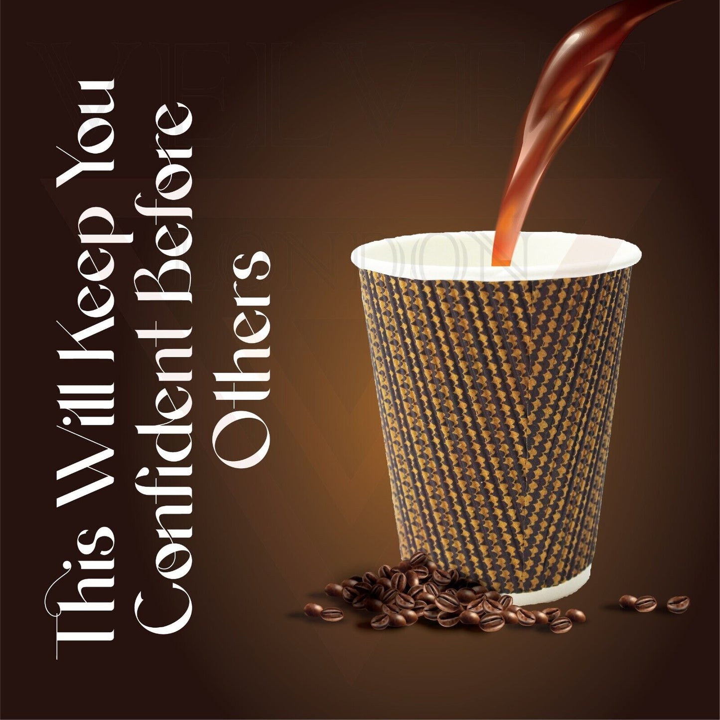 Disposable Coffee Cups Triple Layer Kraft Ripple Paper Cups Insulated Paper Cups