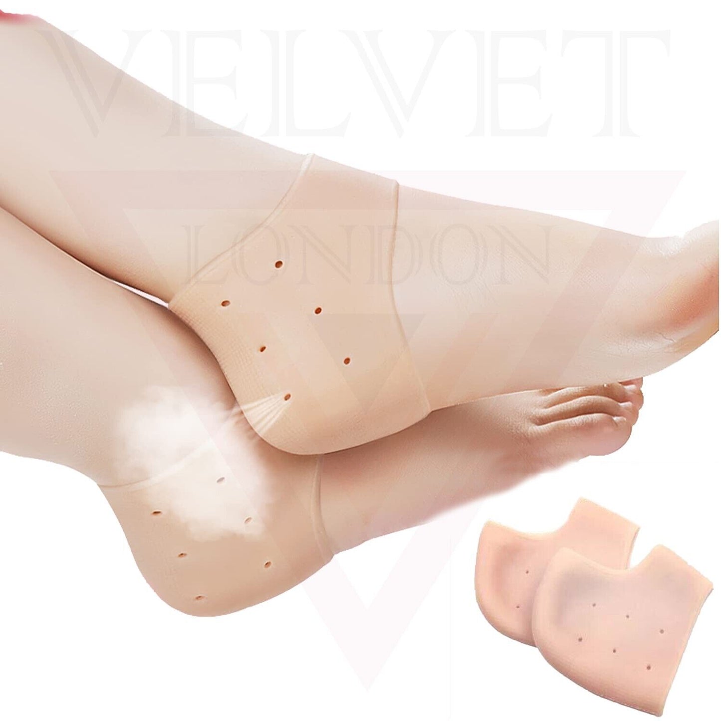 3x Silicone Gel Heel Foot Skin Care Protector Cushion Inserts Pad Heel Pain