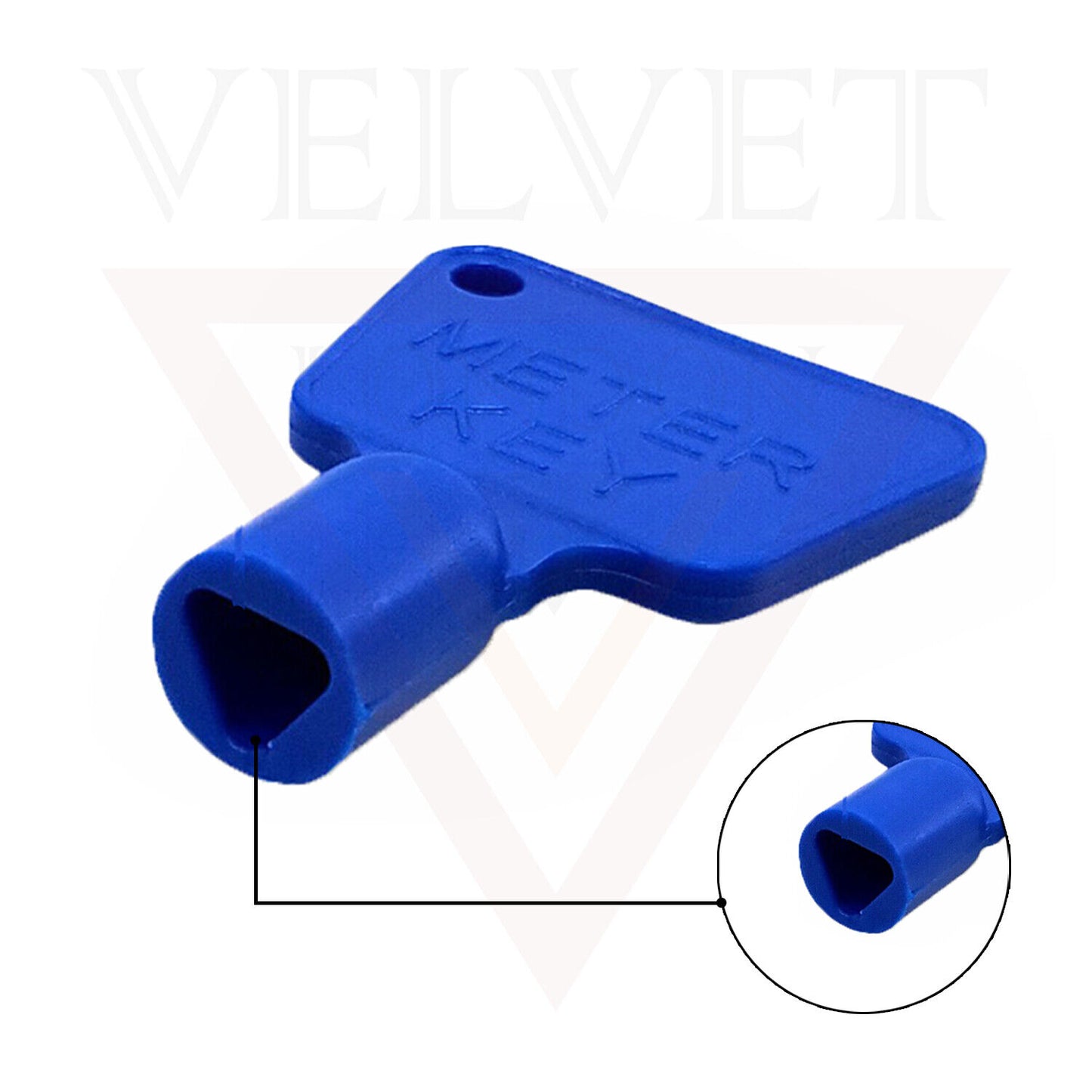 5x Triangle Meter Box Keys Blue Service Utility Meter Keys Gas Electric Box Keys
