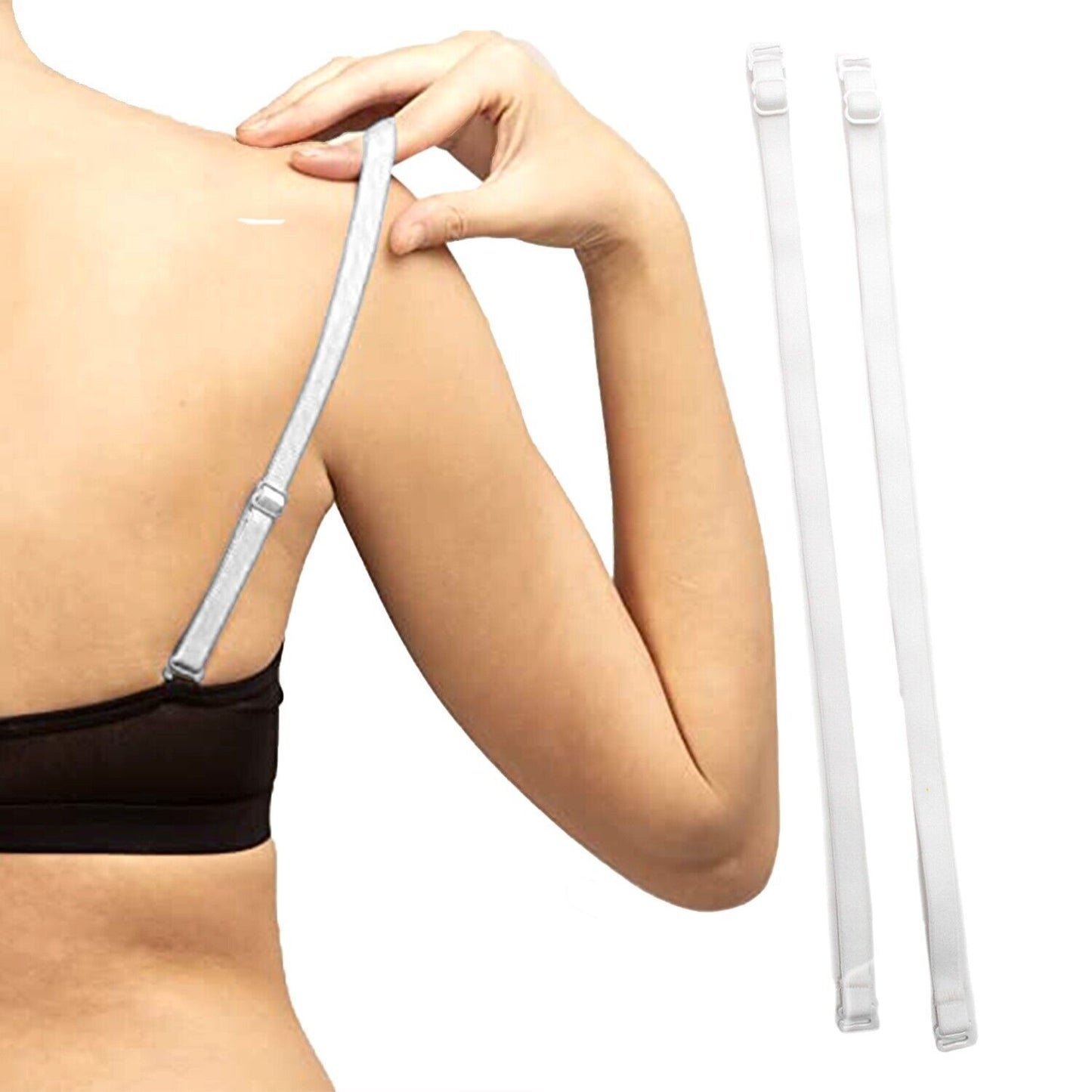 Women's Bra Straps Replacement Elastic Bra Shoulder Straps Non-Slip Lingerie 2X