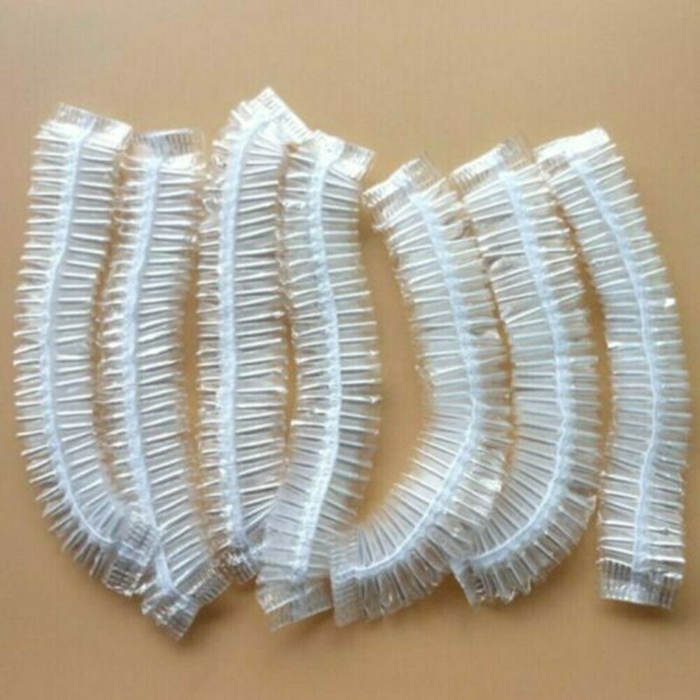 50 Pcs Disposable Shower Caps Large & Thick Waterproof Elastic Hair Bath Caps