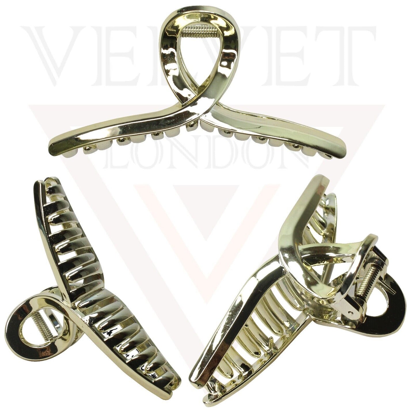 3x Knot Shape Hair Claw Black Golden Brown Hair Jaw Clamp Butterfly Hair Clips