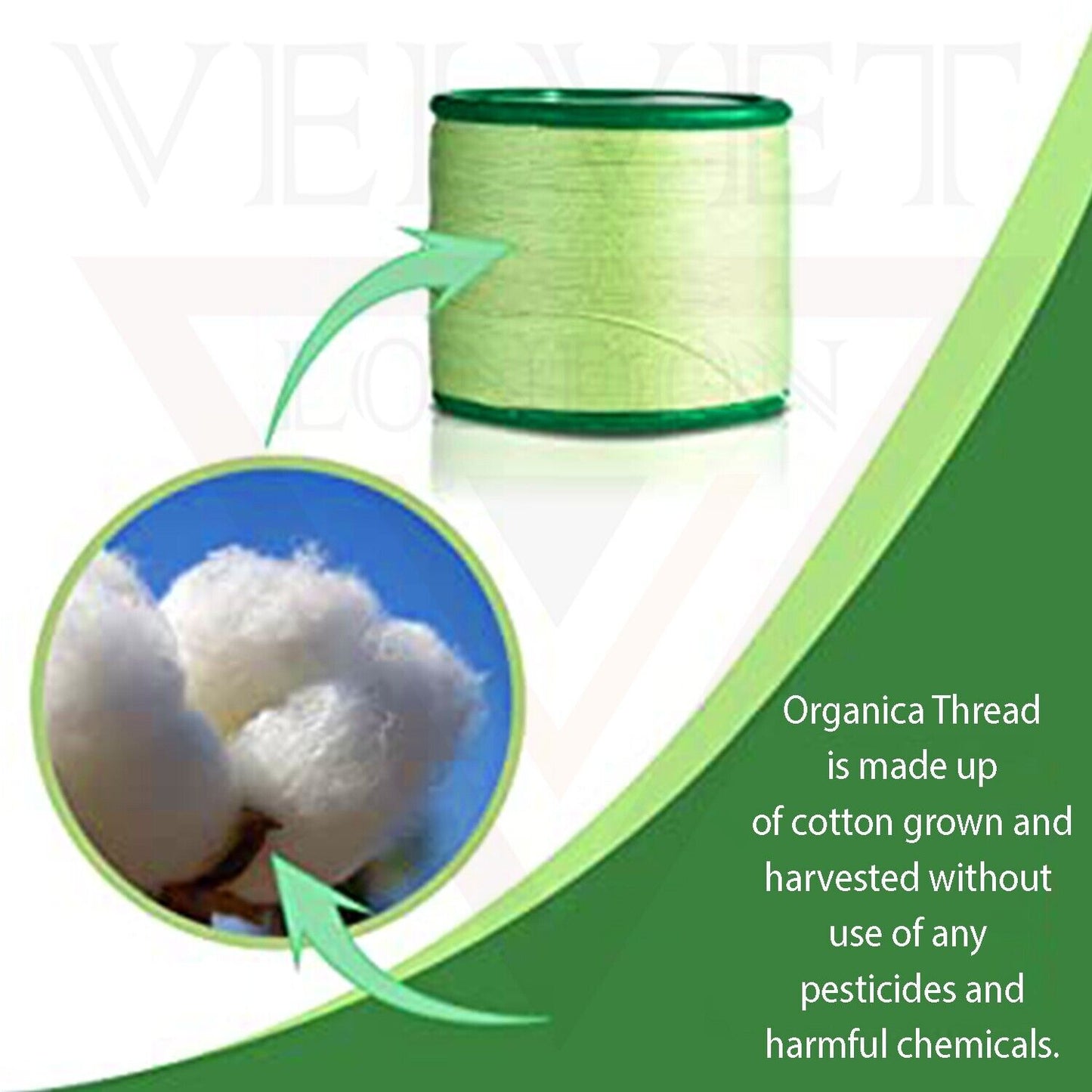 1x Organica Eyebrow Cotton Thread Threading Antiseptic Facial Hair Removal Salon