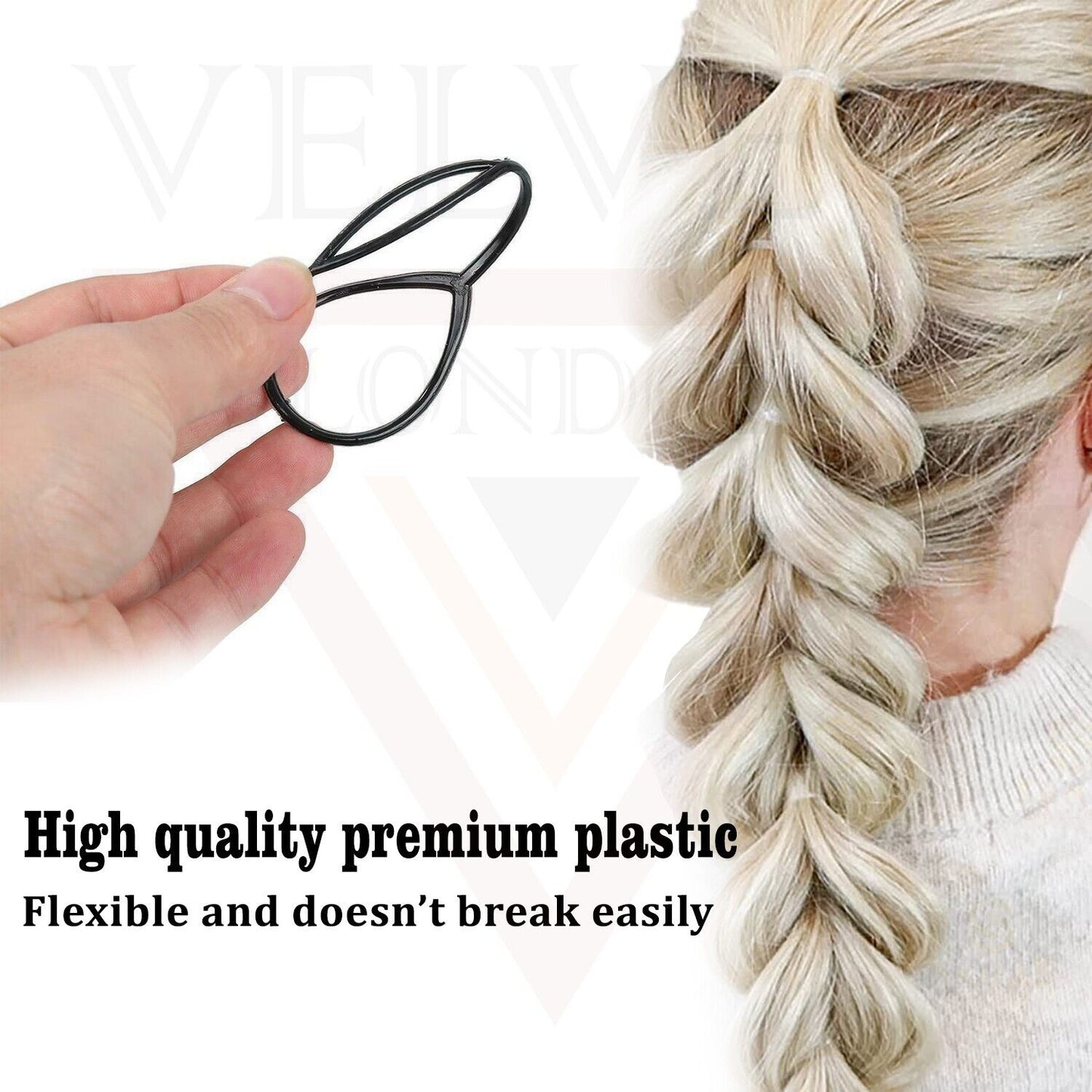 Hair Styling Tool Braid Topsy Tool Black Twist Styling Tools Loop Ponytail Maker