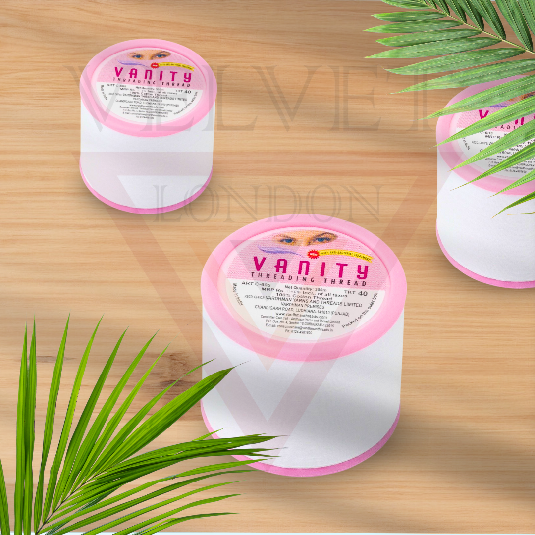 6Pcs VANITY Eyebrow Threading Facial Antibacterial Hair Removal Cotton Thread UK