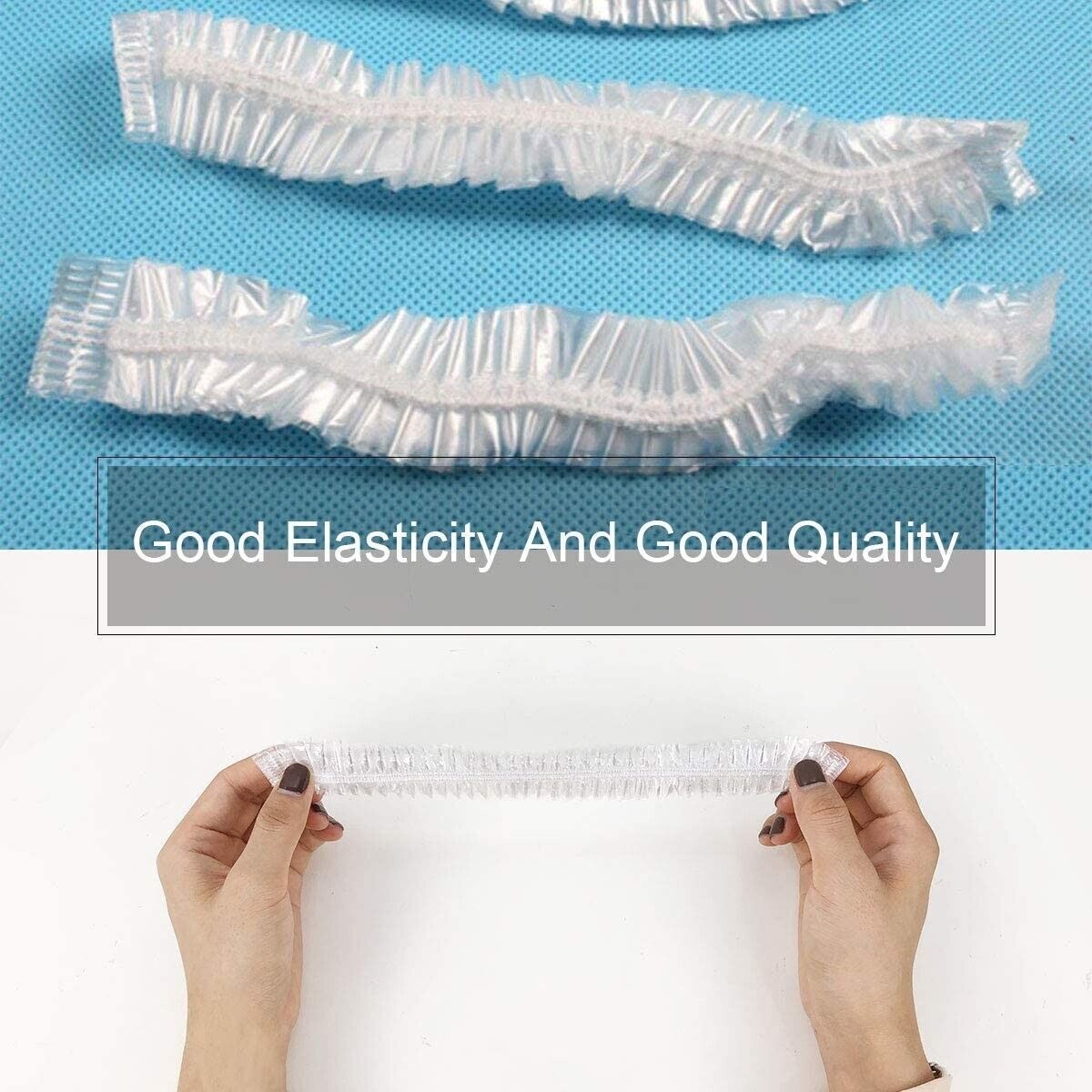 Disposable Shower Caps Bath Caps Large Thick Clear Waterproof Hair Solon 50Pcs