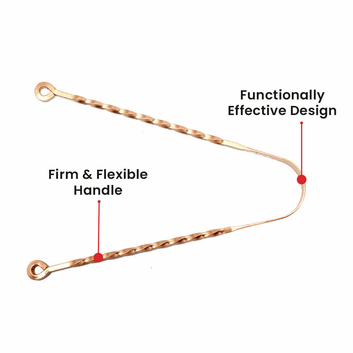 Copper Metal Tongue Cleaner Ayurvedic Mouth Scraper Oral Care Dental Hygiene UK