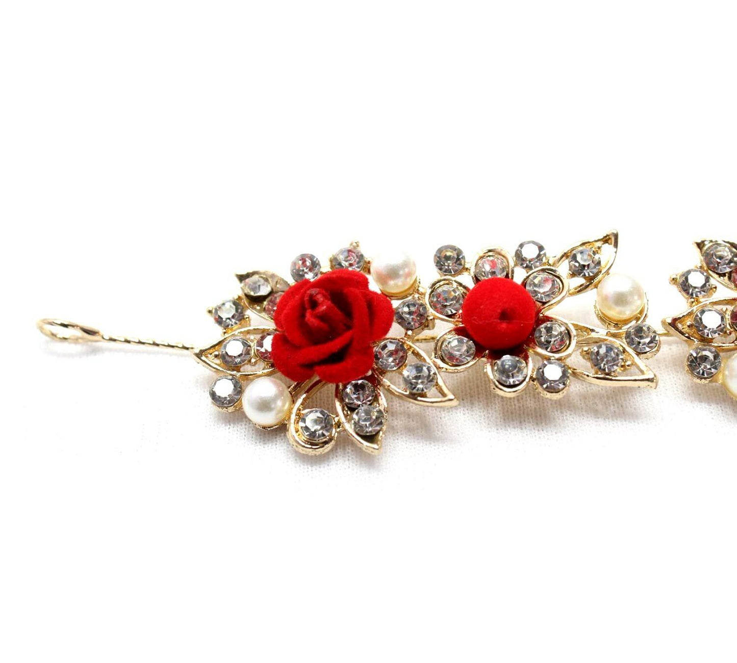 Bridal Hair Styling Broach Rose Rhinestone/Pearl Hairpin Hair Clip Wedding