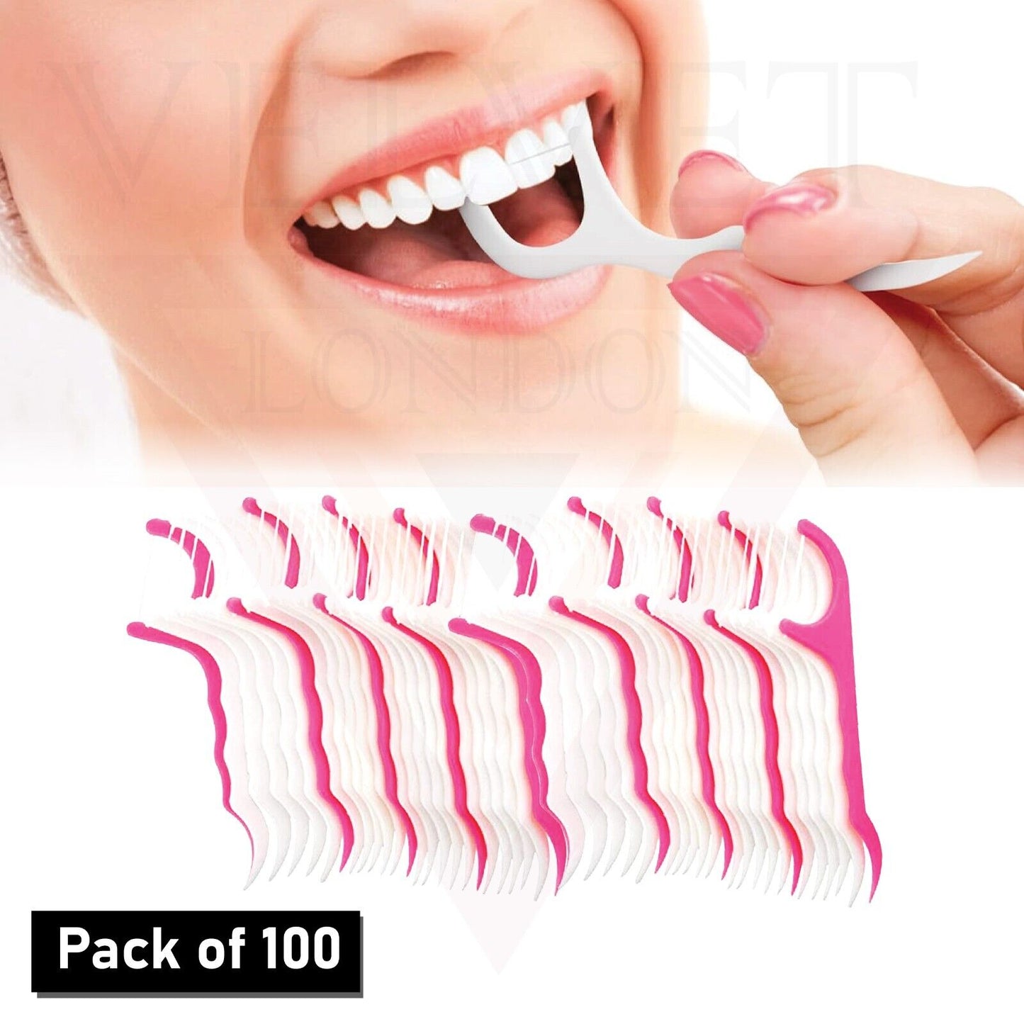 Interdental Tooth Harps 100 Dental Floss Sticks Toothpick Teeth Stick Tooth Pick