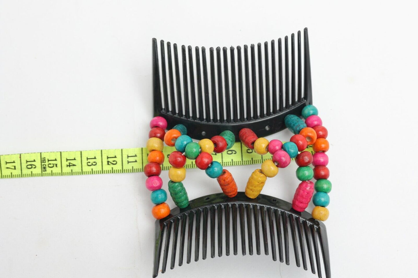 Wooden Beads Magic Hair Combs Stretchy Double Hair Elastic Clips Styling Tool UK