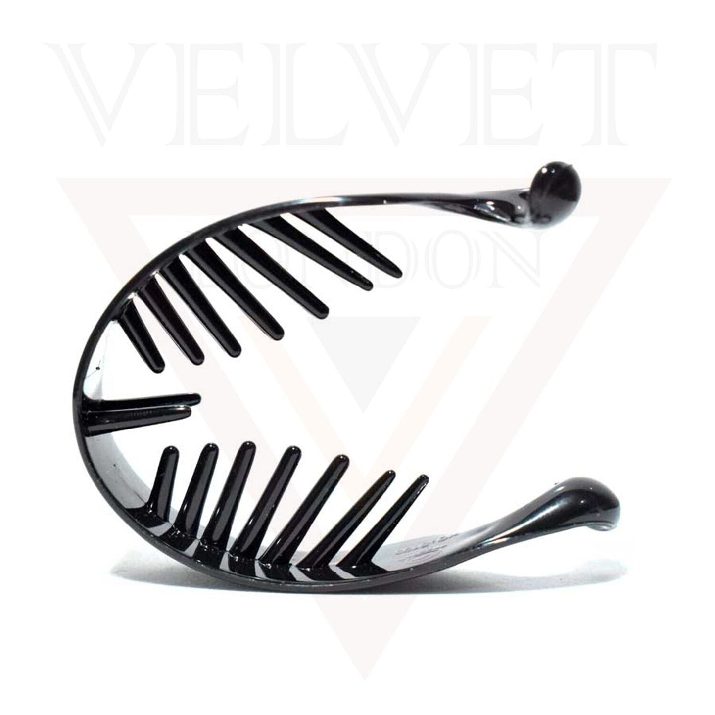Hair Banana Clips Black Ponytail Fish Comb Twist Hair Claw Clips Clamp Hair Grip