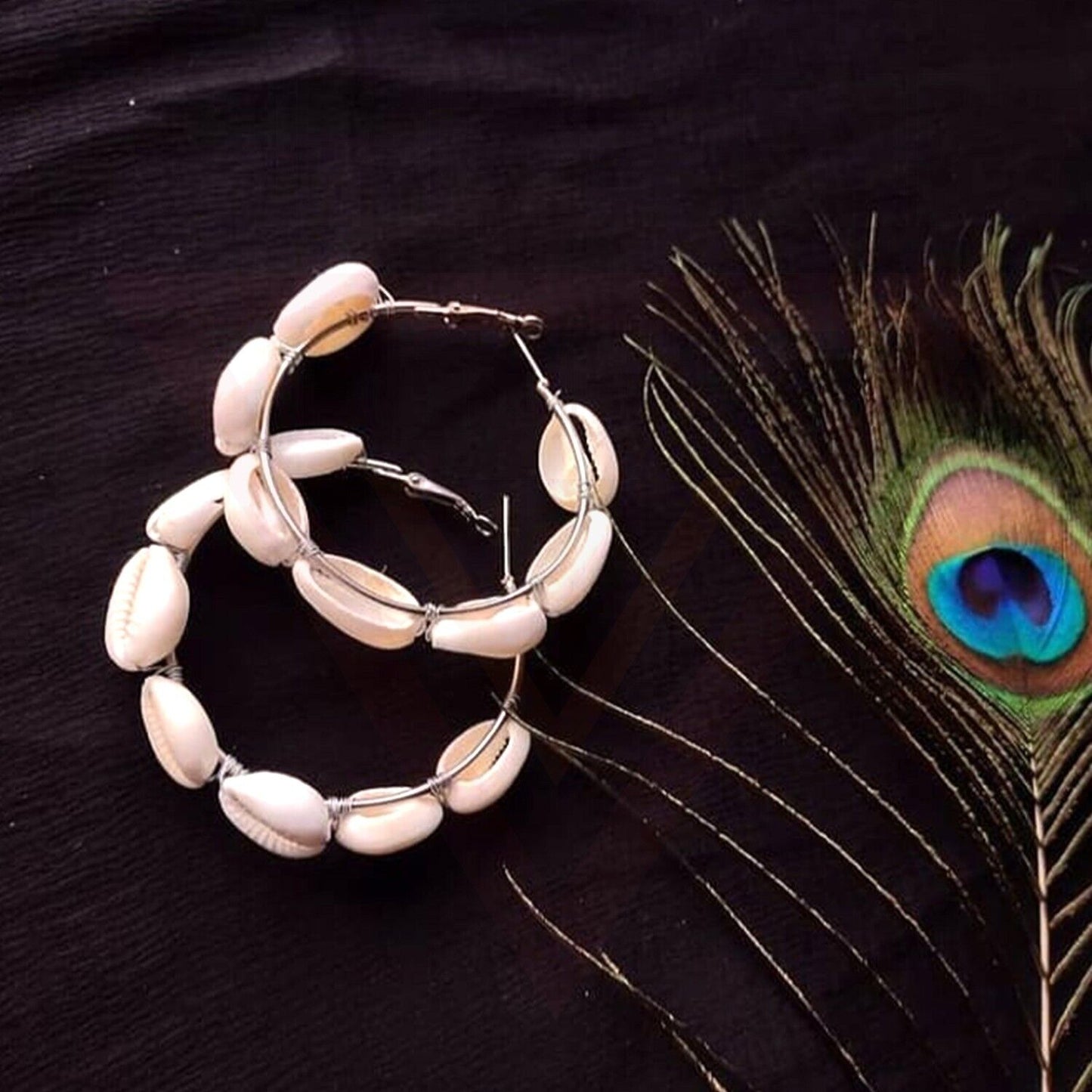 Hoop Earrings Natural Sea Shell Hoop Earring Beach Party Large Stylish Jewellery