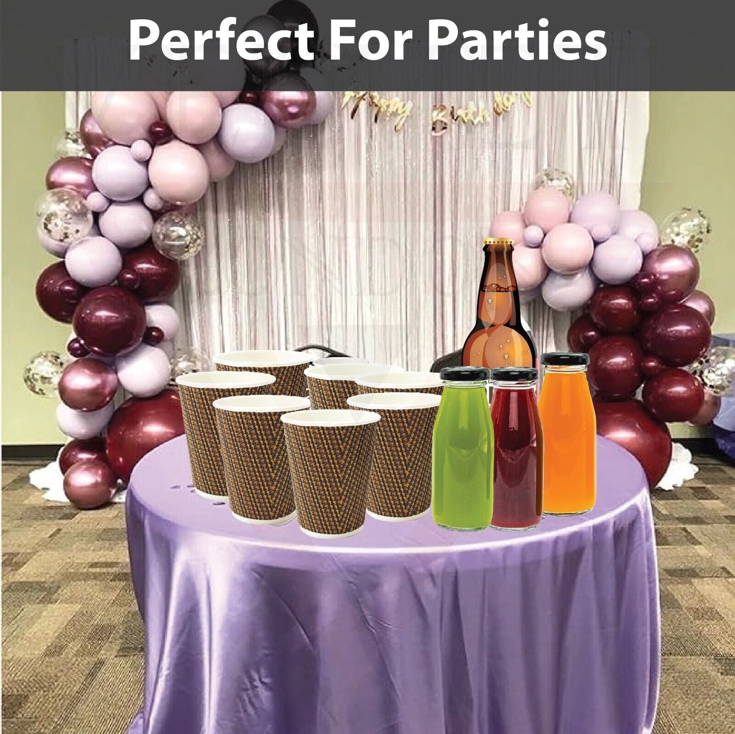 Disposable Coffee Cups Triple Layer Kraft Ripple Paper Cups Insulated Paper Cups