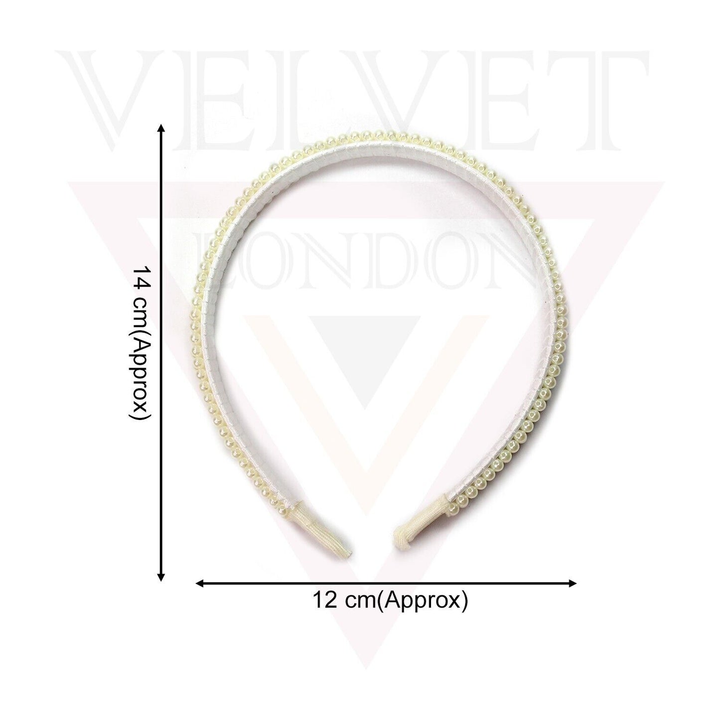 Bridal Pearl Hair Band White Wedding Headbands Beaded Elegant Bride Hair Hoop