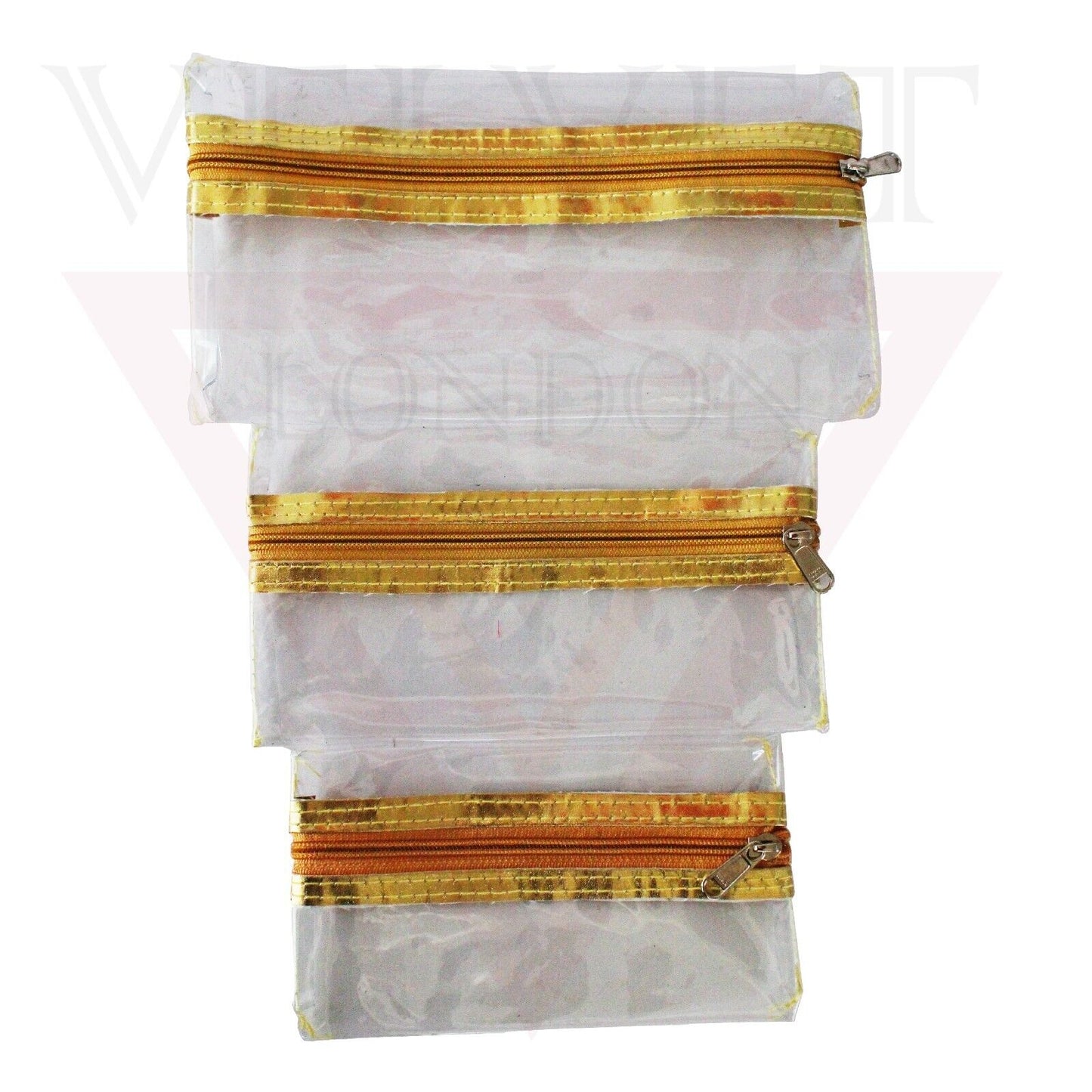 3size Makeup Bags Mesh Cosmetic Bag with Zipper Pouch Plastic Travel Accessories