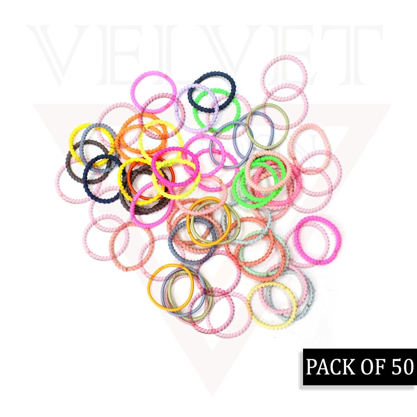 50Pcs Elastic Headbands Hair Band Small Hair Ties Ponytail Holders Rubber Band