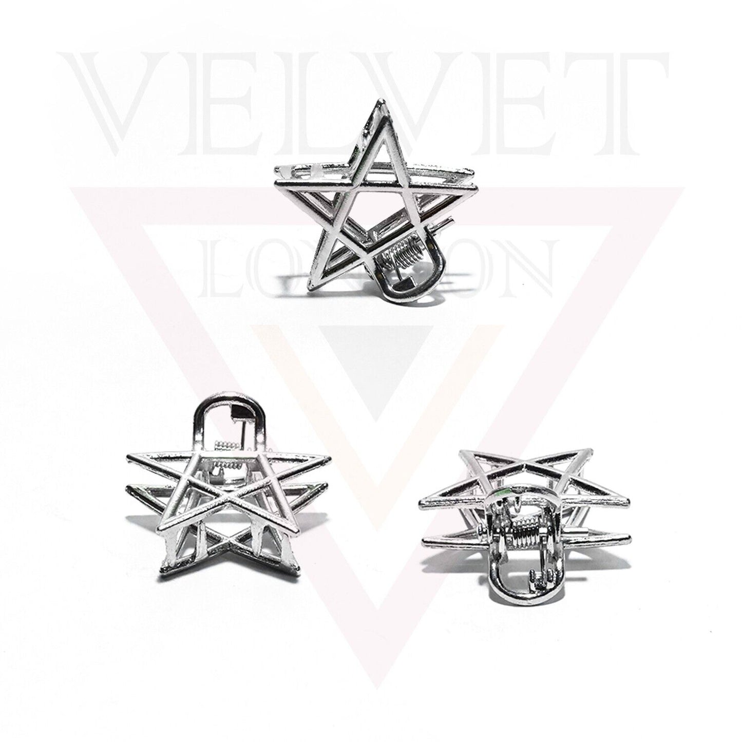 2x Metal Hair Claw Star Non-Slip Hair Jaw Clips Hairpins Strong Hold Accessories