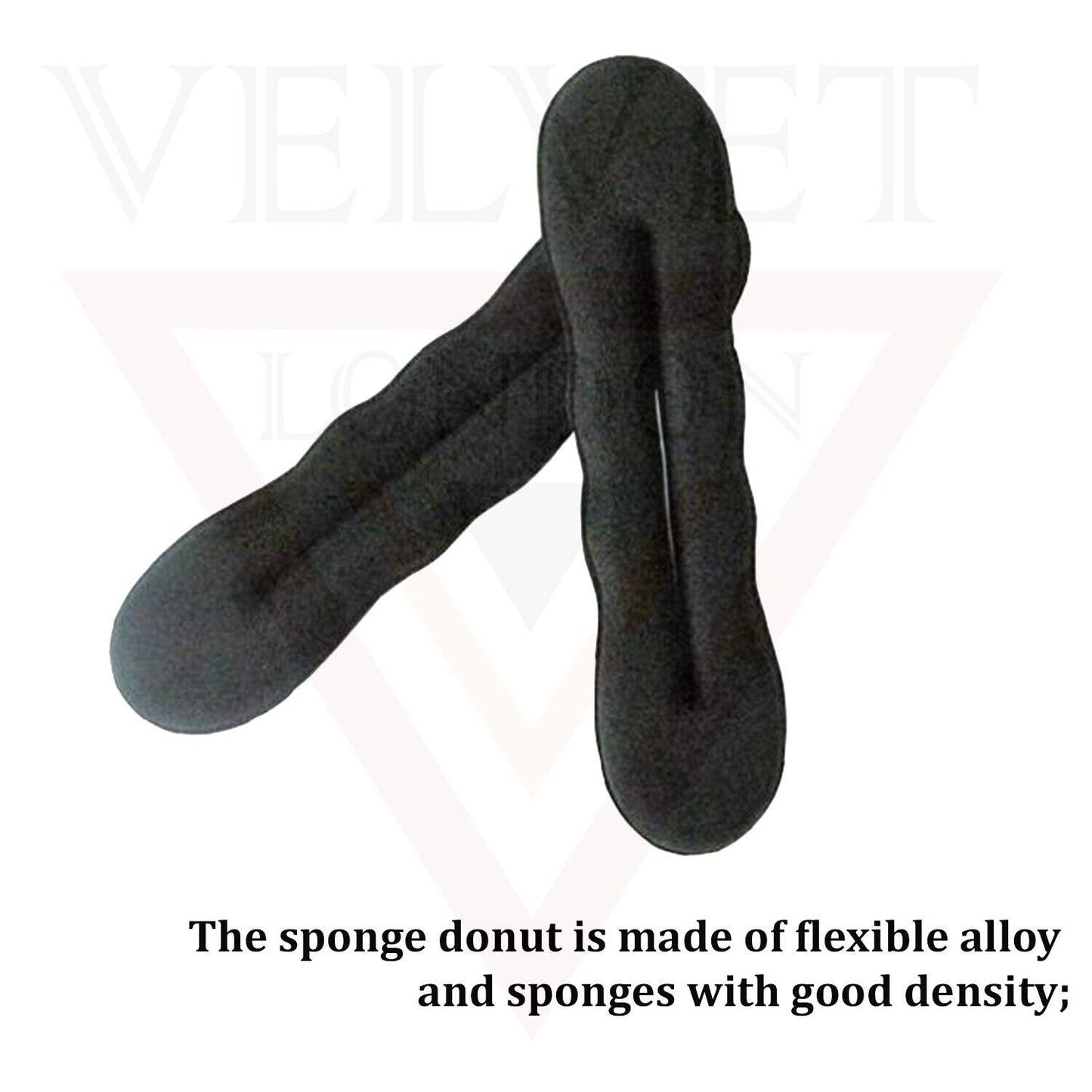 2x Bun Holder Twist Hair Bun Maker Magic French Sponge Clip Black Styling Tools