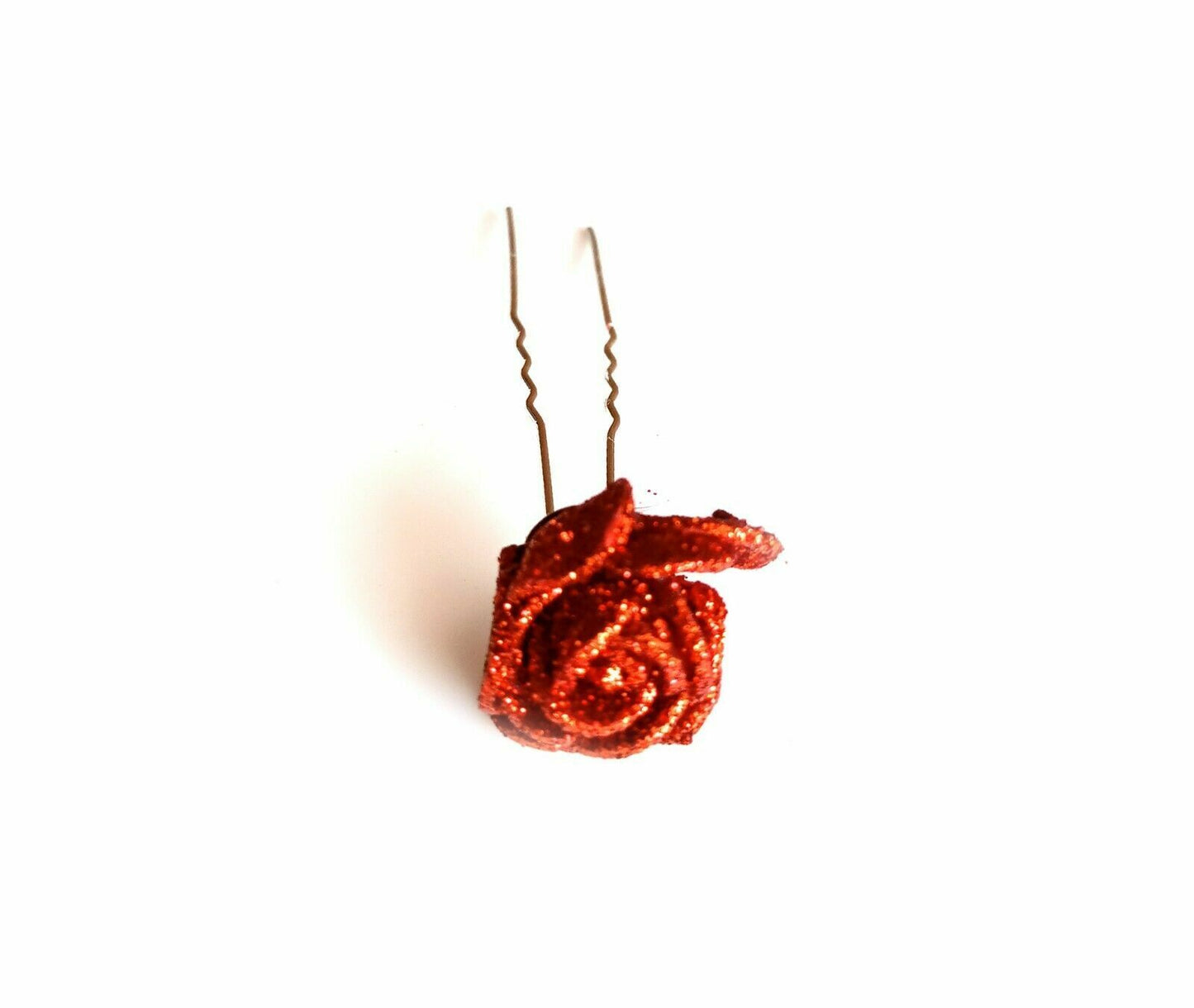 12x Bridal Hair Pins Rose U Pins Flower Hair Clips Brooch Wedding Bridesmaid
