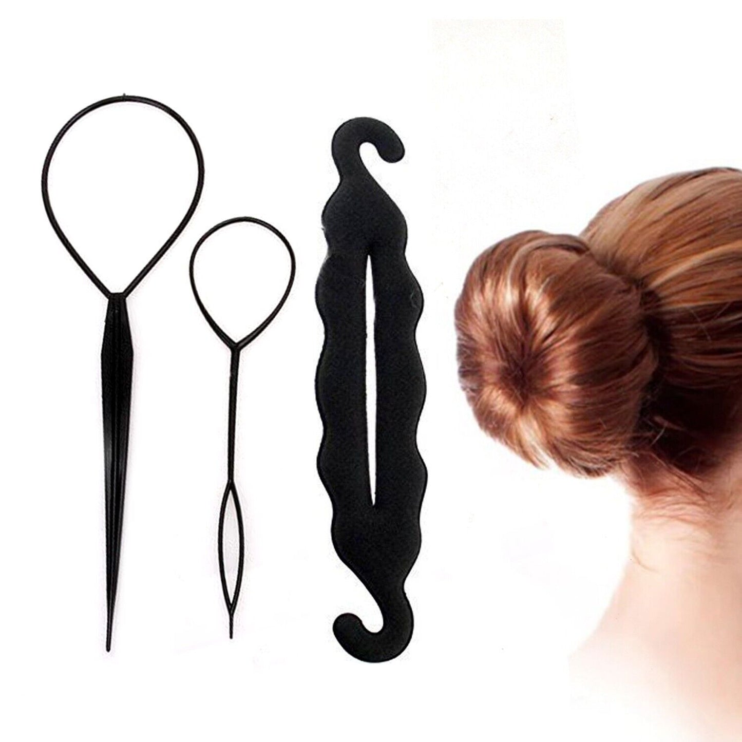 Black Hair Braid Topsy Tail Hair Styling French Hair Braiding Tool Bun Maker
