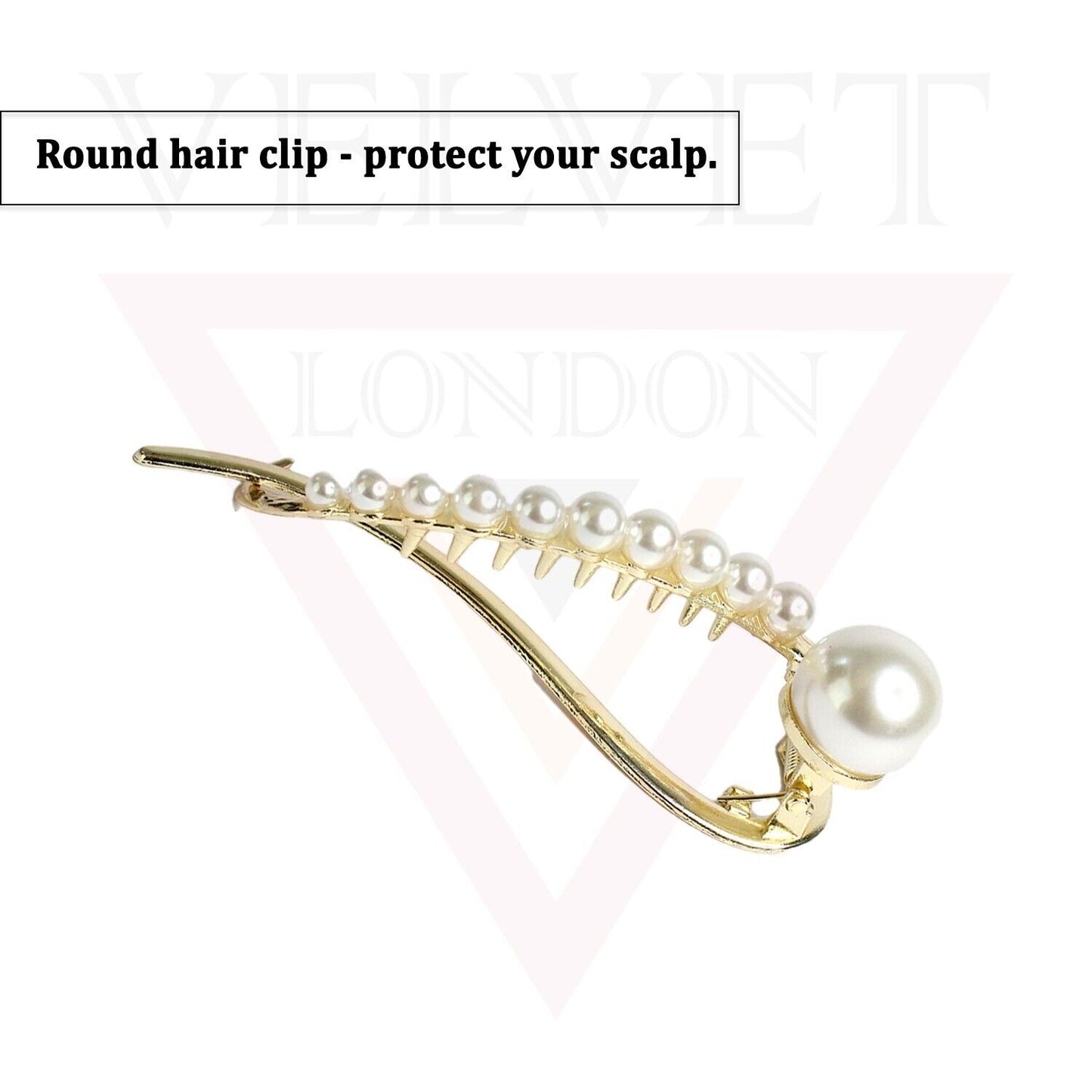 Pearl Banana Clips Non-Slip Hair Claw Barrette Banana Hair Clip For Women Girls