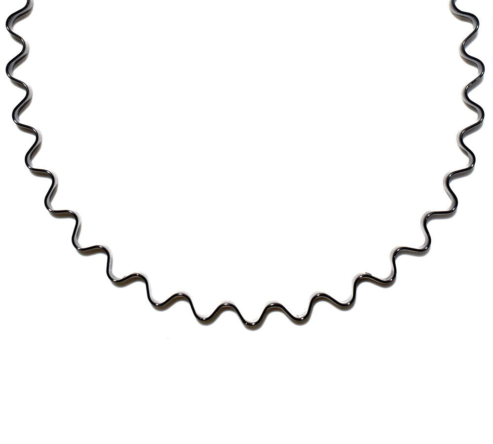 Black Metal Hair Hoop Wavy Headband Mens Womens Hair Unisex Hoop Head Band