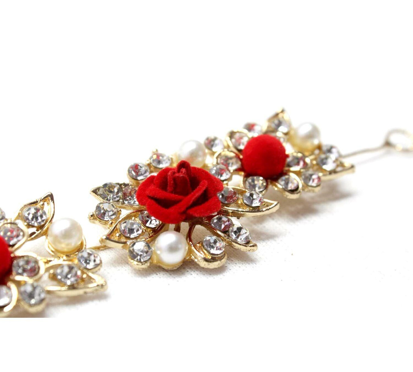 Bridal Hair Styling Broach Rose Rhinestone/Pearl Hairpin Hair Clip Wedding