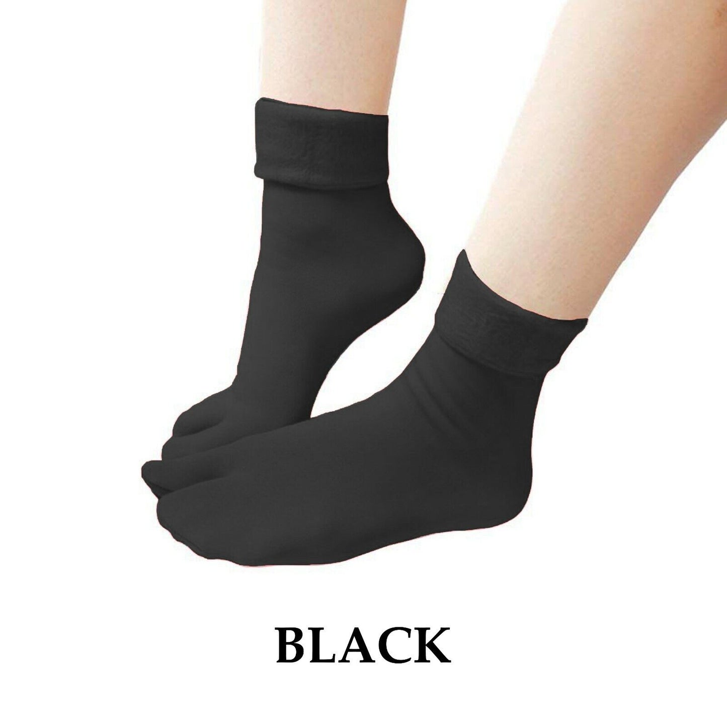 Ladies Bed Socks Black Warm Cosy Velvet Soft Socks Winter Thick Socks Snow Socks