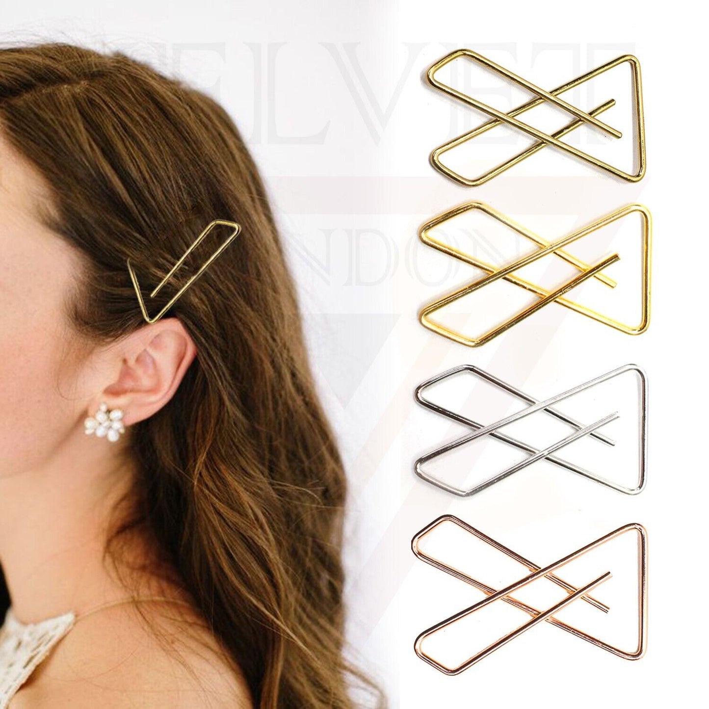 4x Hijab Pins Simple Brooches Safety Pins Saree Pins Scarfs Clips Wedding Pins