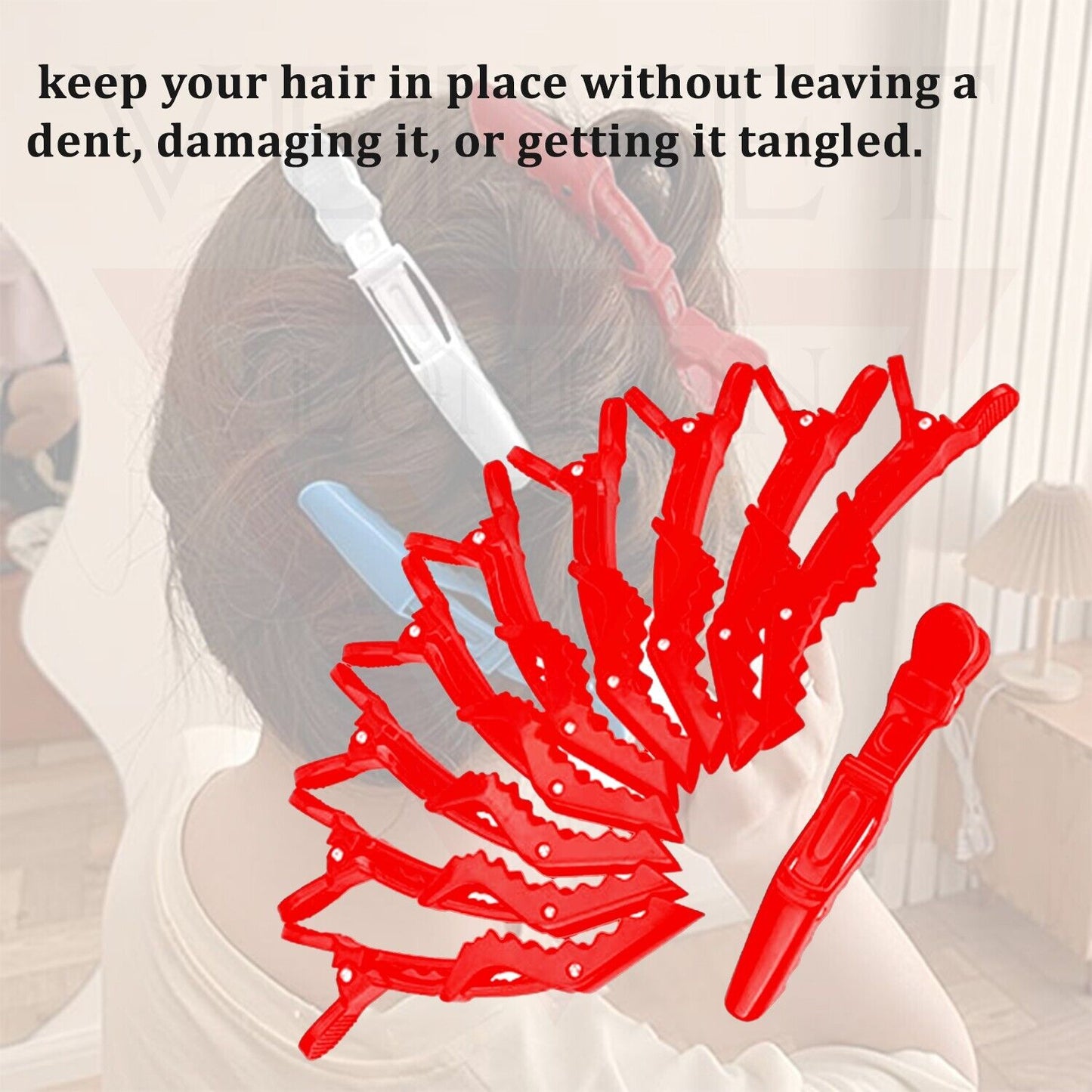 12 Pcs Crocodile Hair Clips Hair Clamp Crocodile Salon Sectioning Clamps Clip