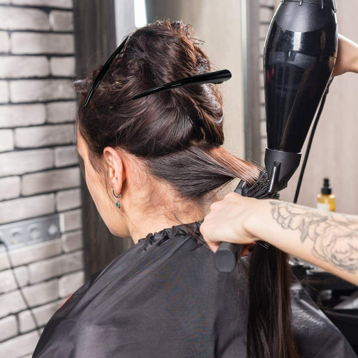 Duckbill Black Hair Clip Metal Non-Slip Teeth Crocodile Clips Barrettes Hair Pin