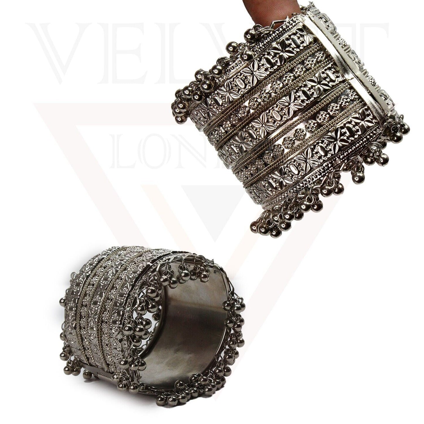 Ladies Bracelet Bangle Antique German Oxidised Kada Traditional Cuff Free size