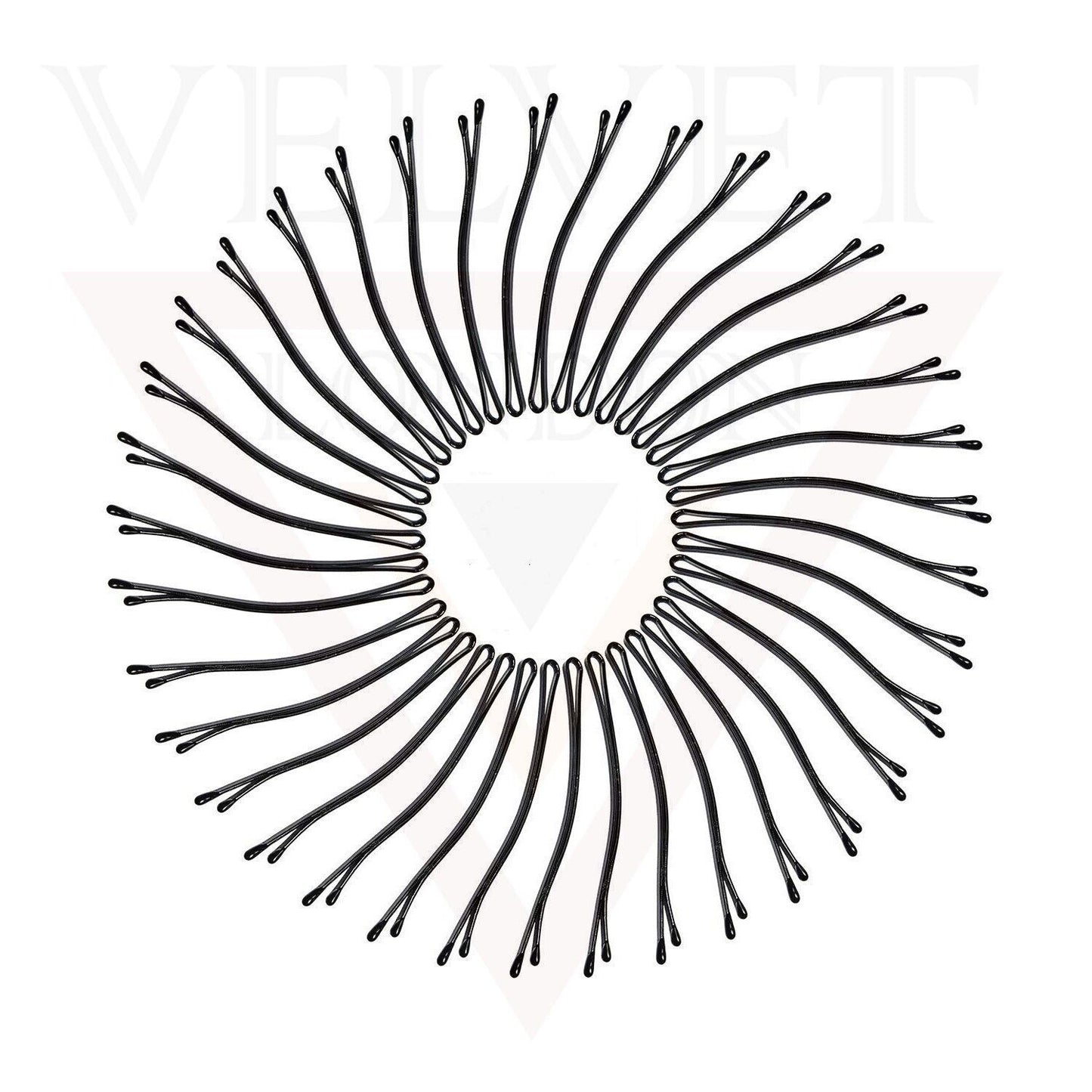 48pcs Black Metal Bobby Pins Hair Grips Blonde Thick Fine Hair Pins Women