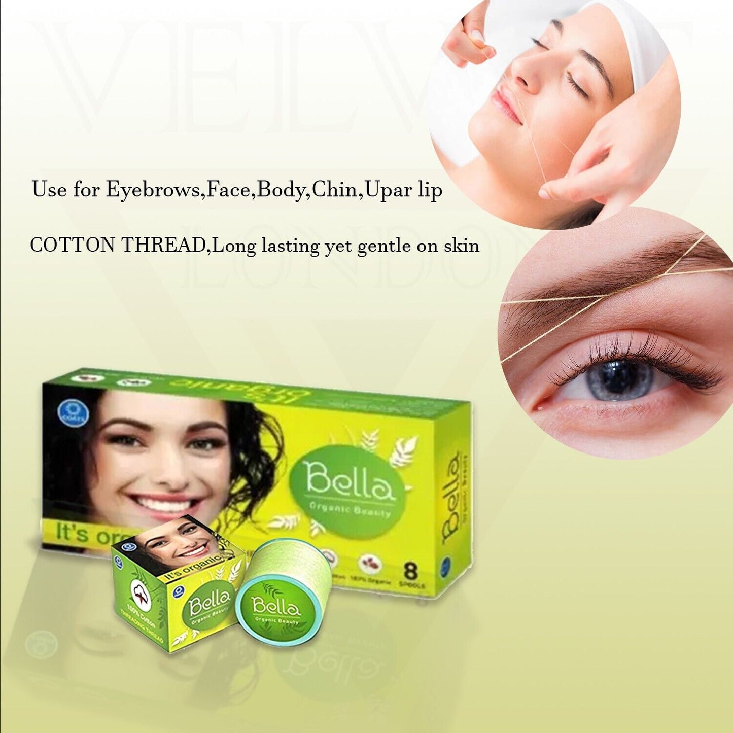 5 Pcs Bella Eyebrows Thread Antiseptic Threading Cotton Facial Hair Remover