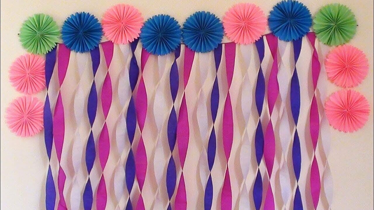 12x Crepe Paper Craft Streamers Hanging Decorations For Birthday Party Wedding